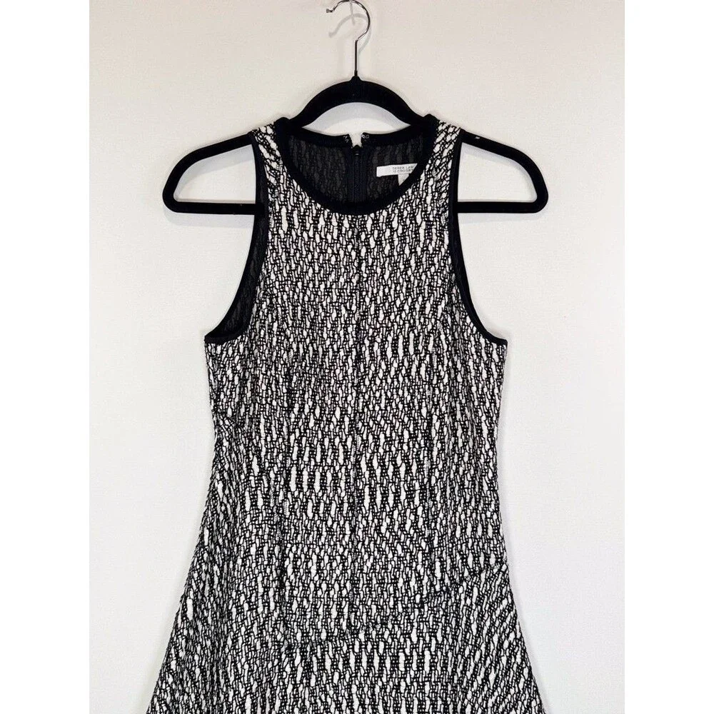 10 Crosby Derek Lam Womens Dress Gray Asymmetric Boucle Silk Mini A Line Size 6 - Picture 7 of 12